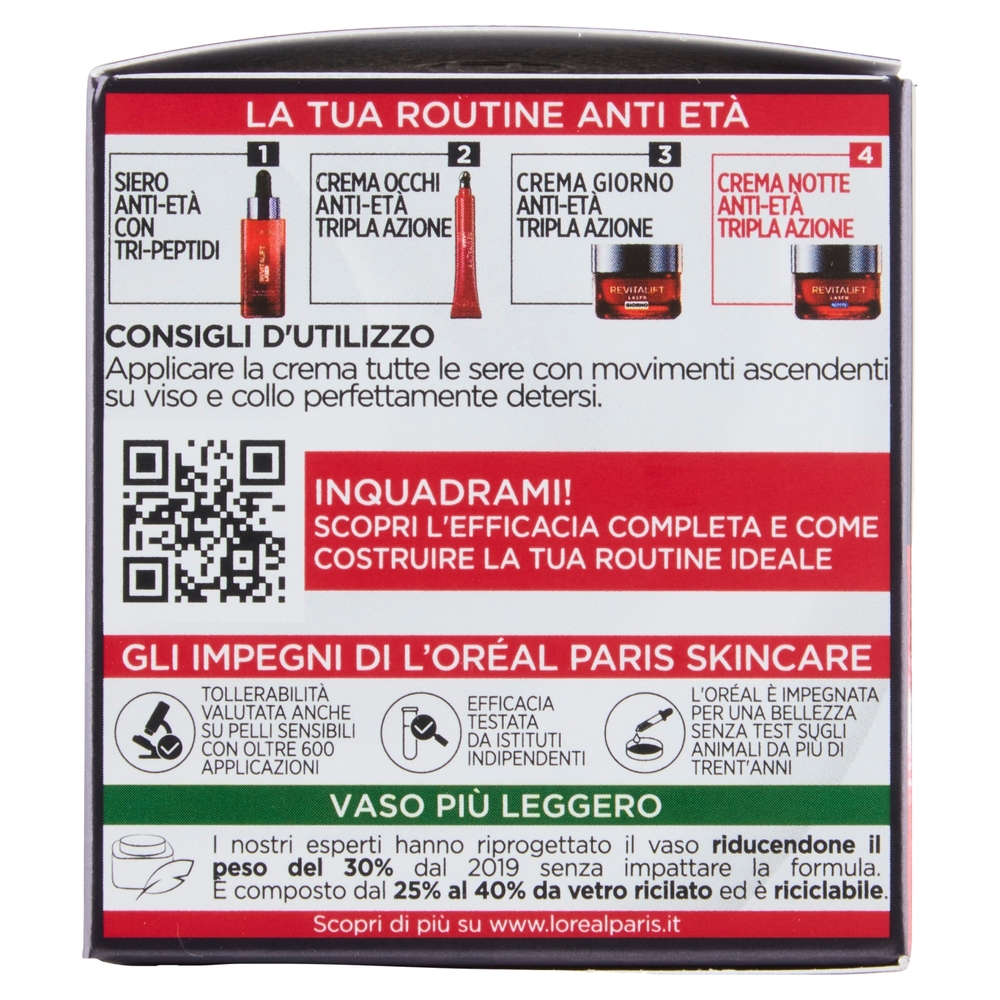 L'Oréal Paris Revitalift Laser Tripla Azione Crema Anti-Età Notte 50 ml